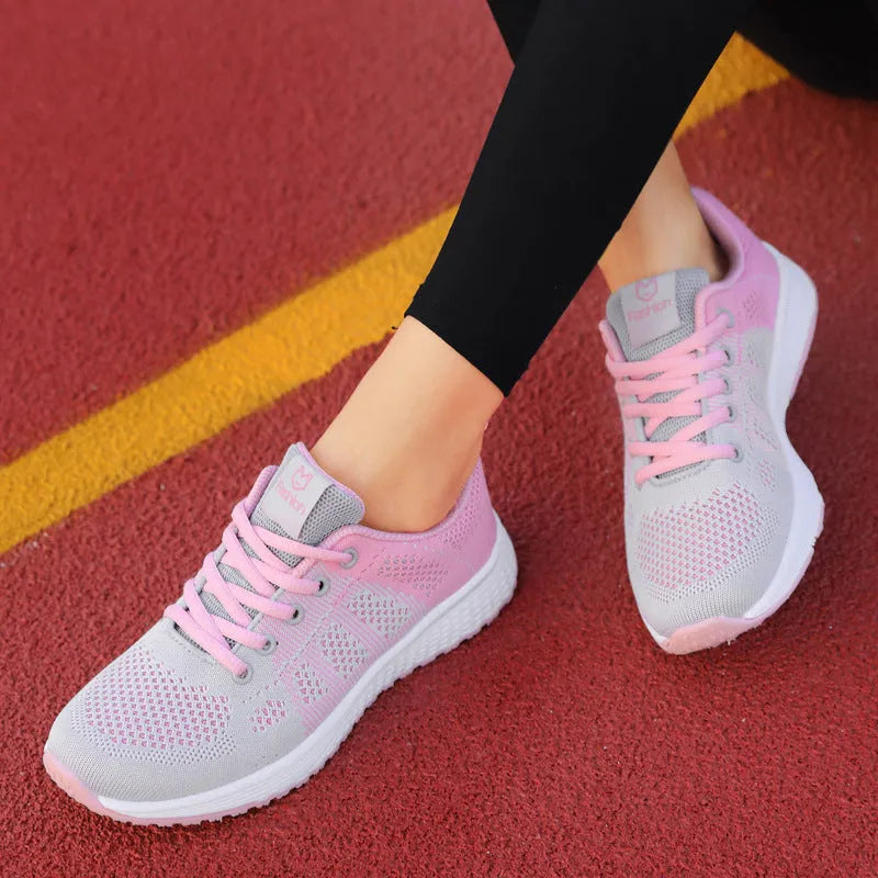 Women's white high-top casual trainers with back lacing and cross strap detail