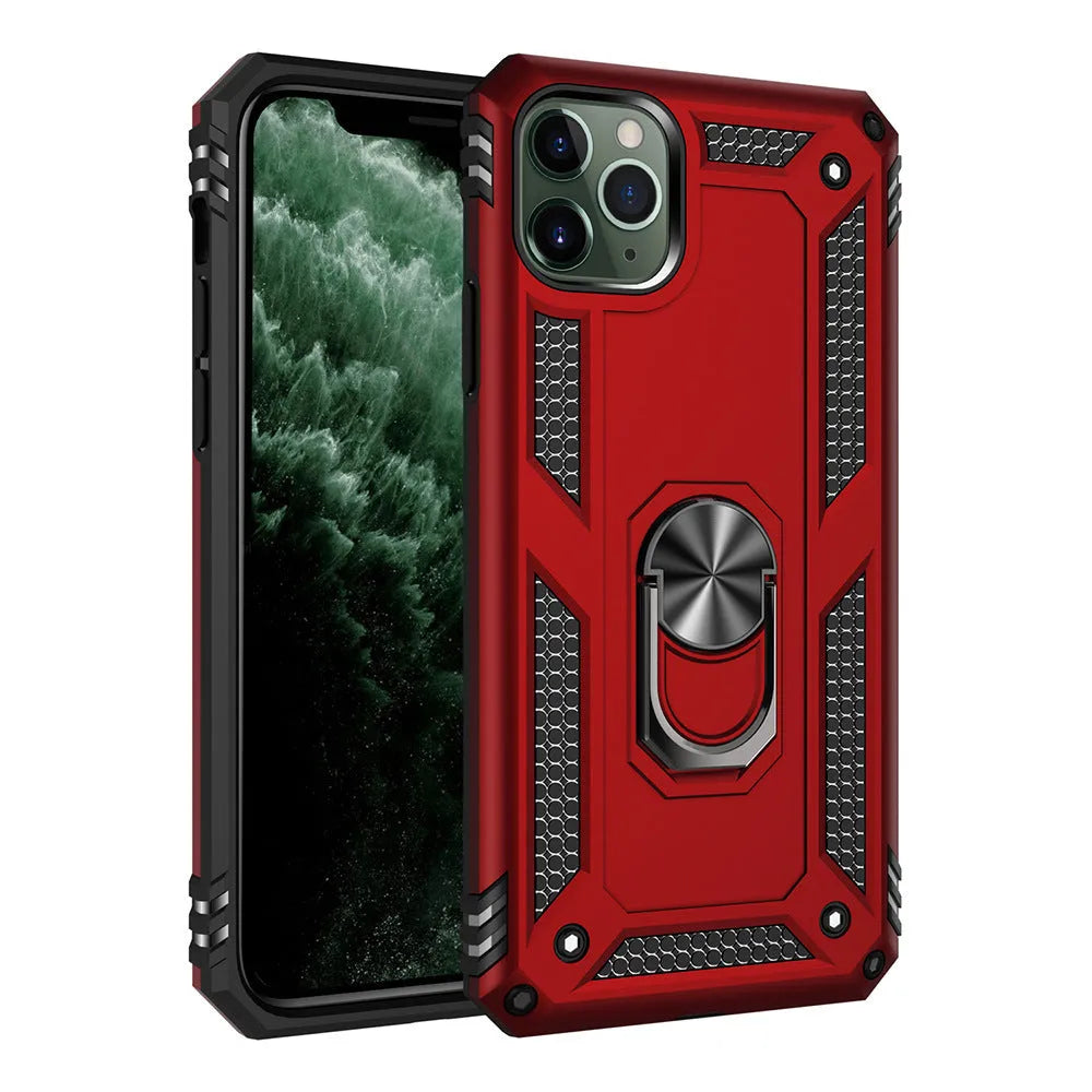iPhone back cover case with integrated car dashboard phone holder in multiple colours