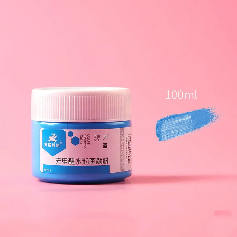 100g bottled gouache paint in selected colour for beginner art and children's drawing