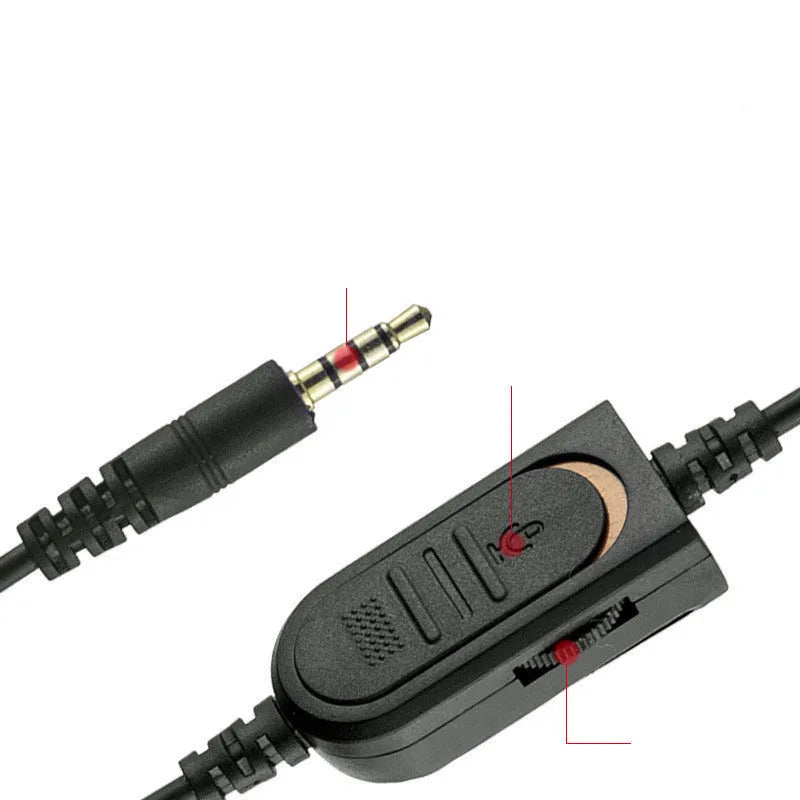 PS4 gaming headset with camouflage pattern and bare metal finish, showing 3.5mm wired connection