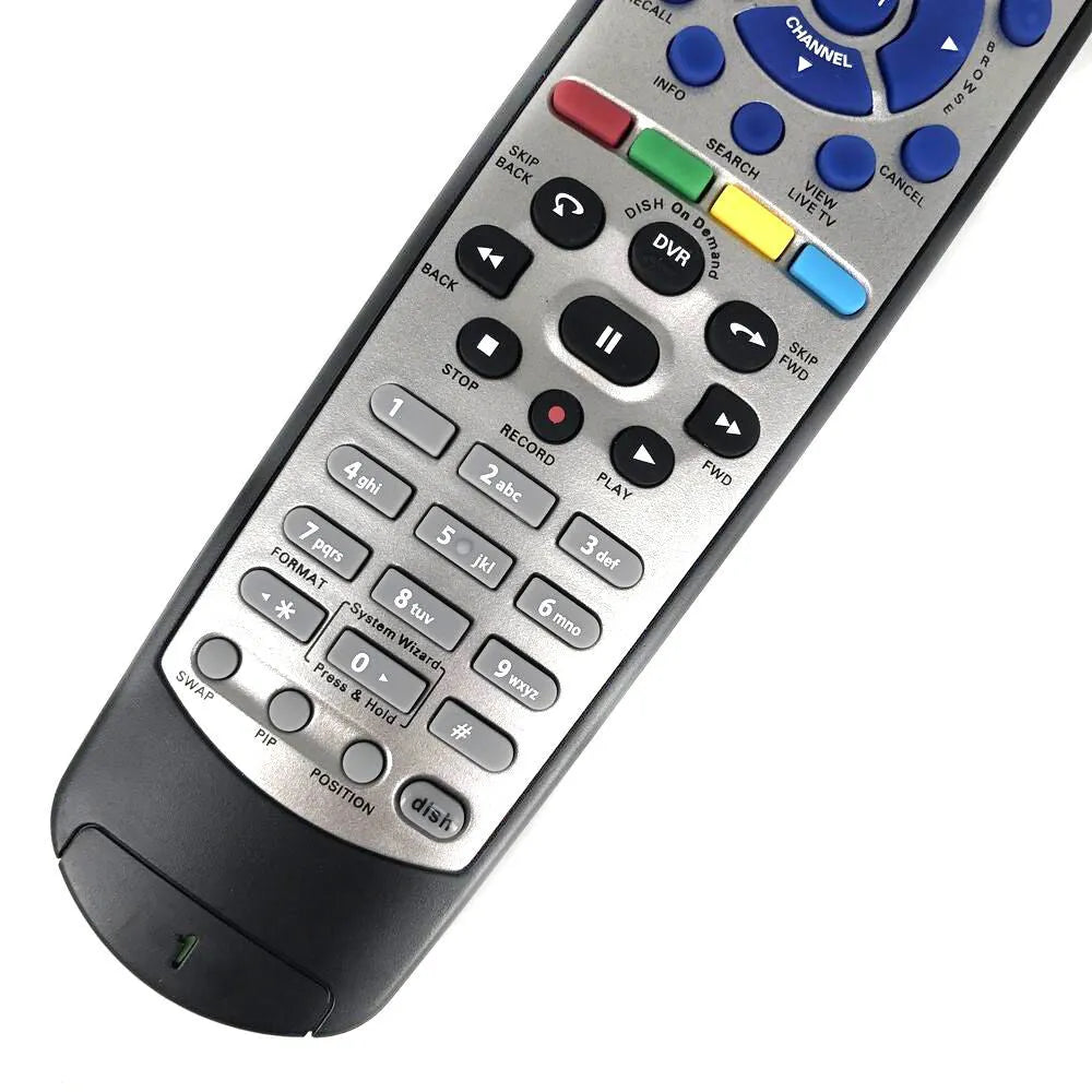 Black DISH Network Flat 20.1 universal remote control for satellite receivers