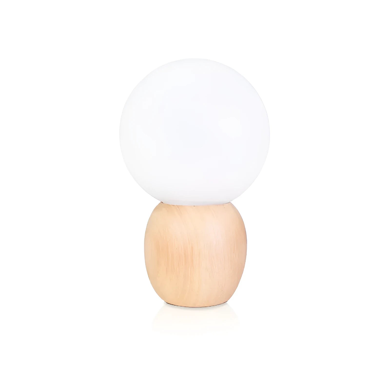 Nordic style glass ball table lamp with spherical shade and push button switch