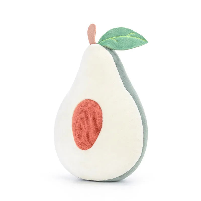Plush fruit pillow toy peach cute cushion with sweet expression soft cotton short plush kawaii