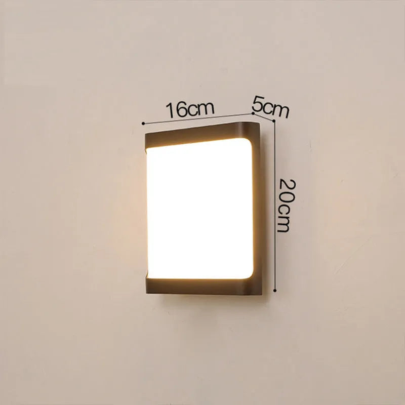 IP65 waterproof outdoor LED wall light with aluminium construction and COB LED illumination
