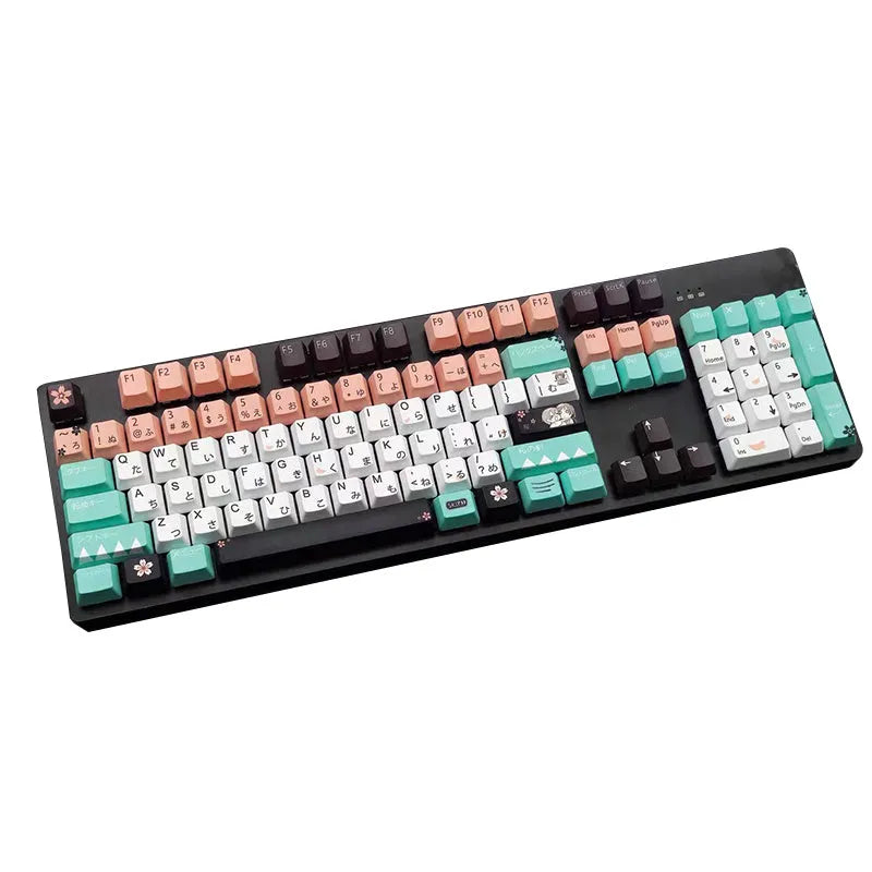 Green Cherry profile mechanical keyboard replacement keycaps with wireless USB interface