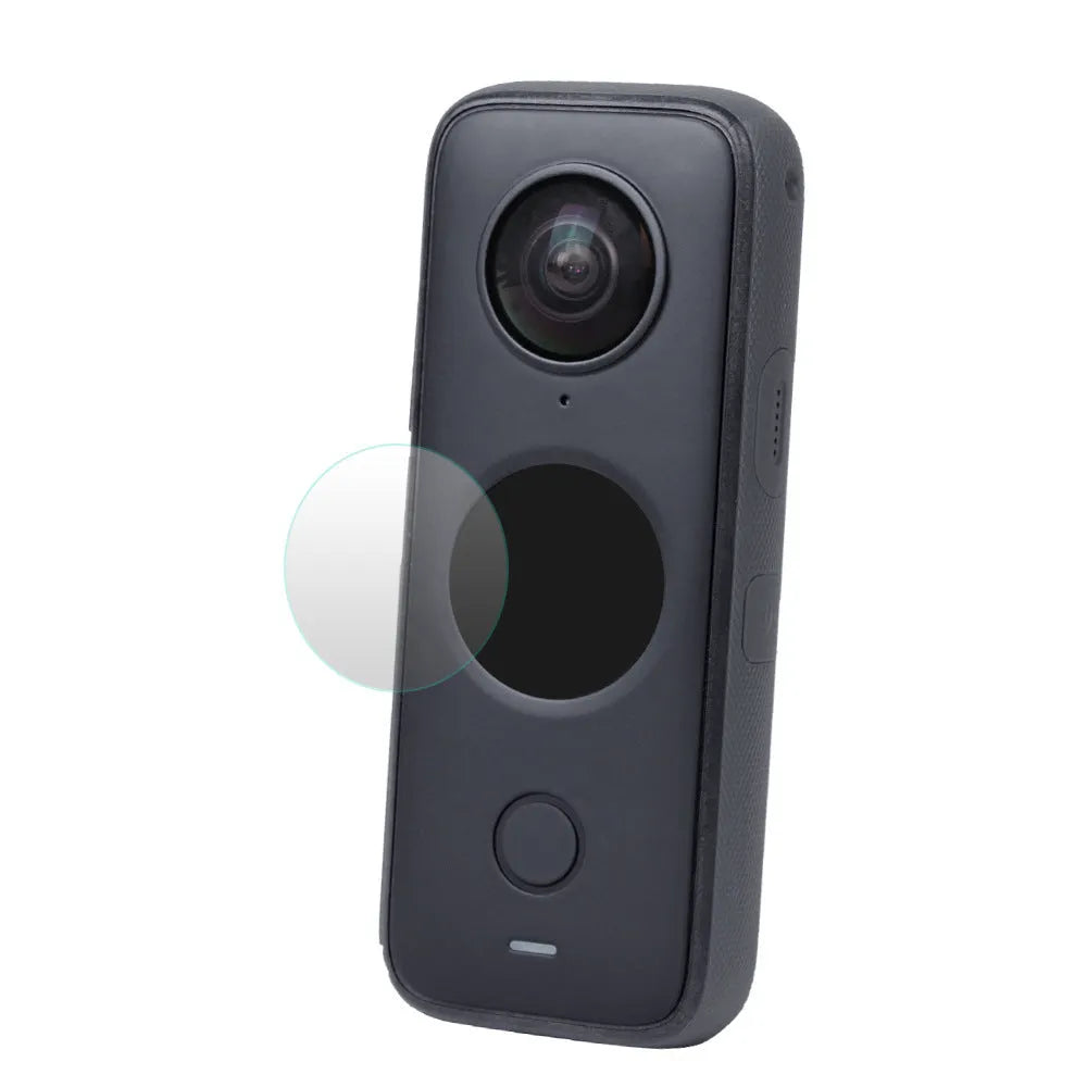 Black tempered glass screen protector for Insta360 ONE X2 action camera