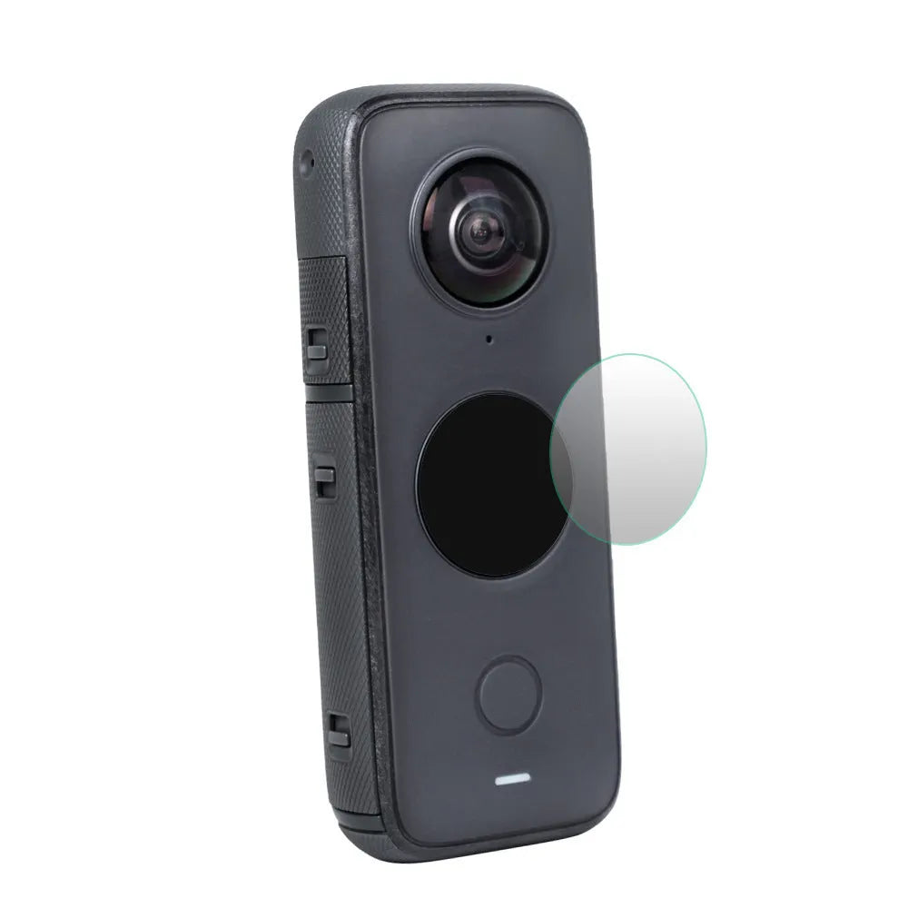 Black tempered glass screen protector for Insta360 ONE X2 action camera