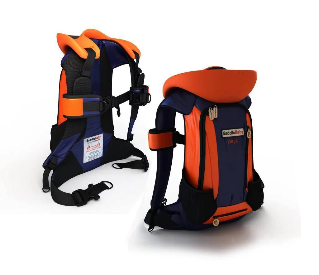 Hands-free shoulder carrier with cushioned hip seat and ankle straps in backpack style for toddler aged 2-5 years