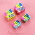 Cartoon book eraser set with four erasers for student prizes and classroom rewards