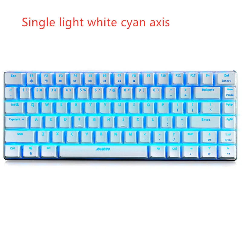 Black Jazz AK33 compact 82-key mechanical gaming keyboard with backlight and USB cable