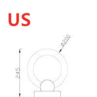 Nordic modern wooden art circular chandelier table lamp with a round acrylic shade, shown in 20cm and 30cm diameter options.
