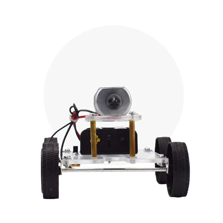 DIY wind car electronic science kit with acrylic, metal and plastic parts for educational experiments