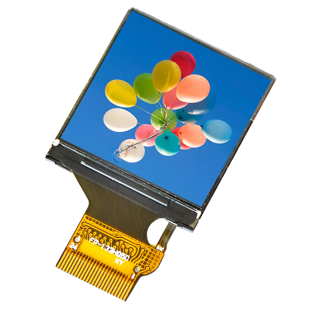 1.3 inch square 240x240 resolution IPS LCD display module with 18-pin connector.