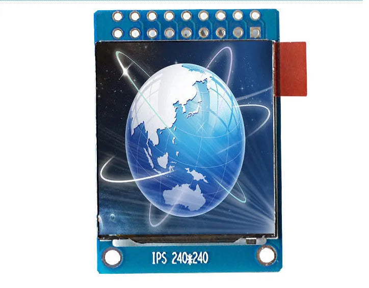 1.3 inch square 240x240 resolution IPS LCD display module with 18-pin connector.