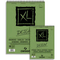 Spiral-bound water-soluble coloured lead sketchbook pad in 8K or 16K size with green paper.