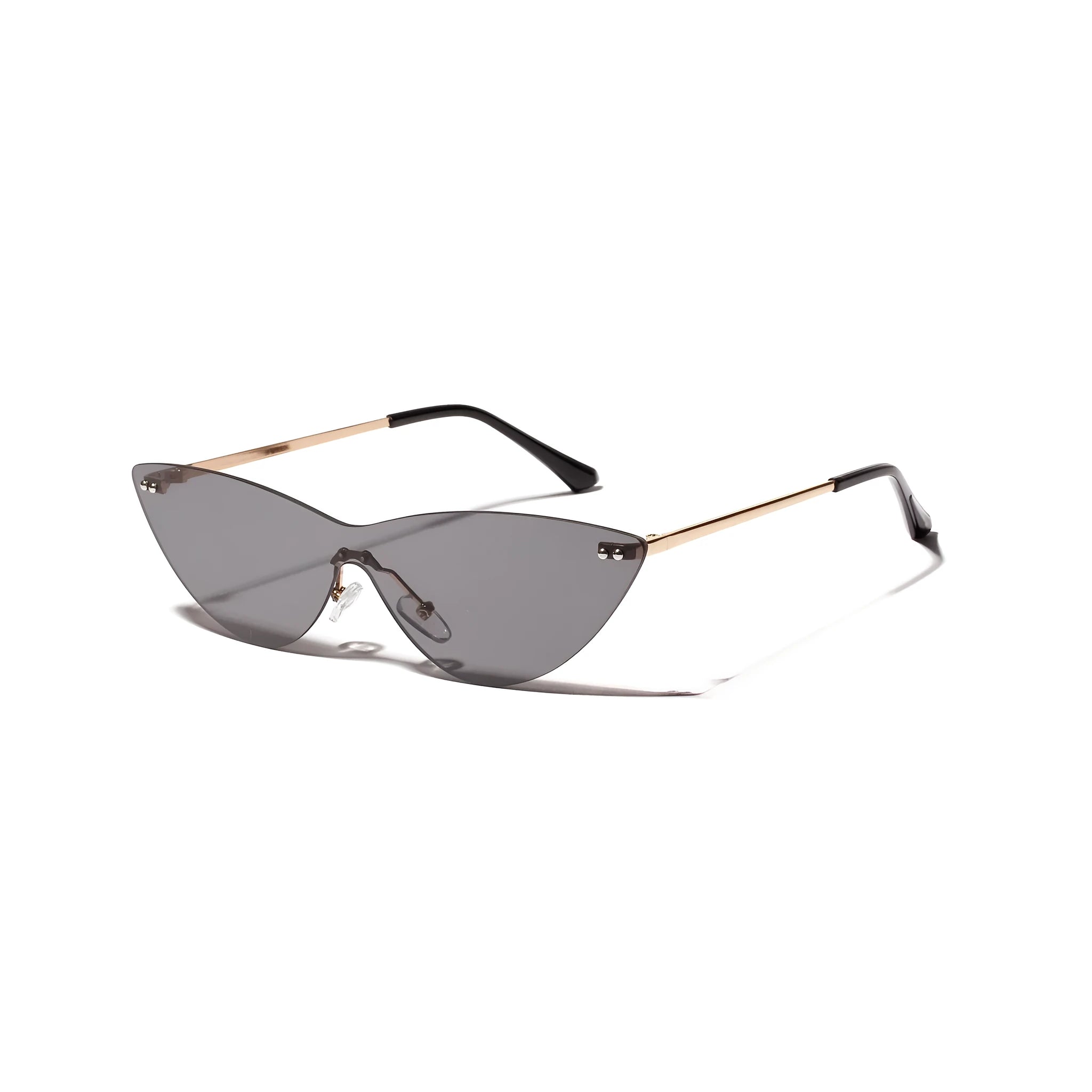 Brown vintage sunglasses with metal frame and UV400 protection lenses for adults