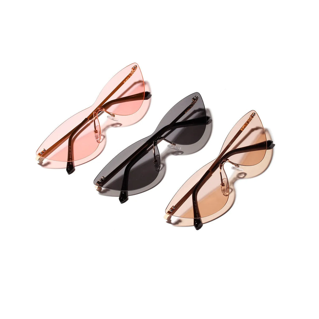 Brown vintage sunglasses with metal frame and UV400 protection lenses for adults