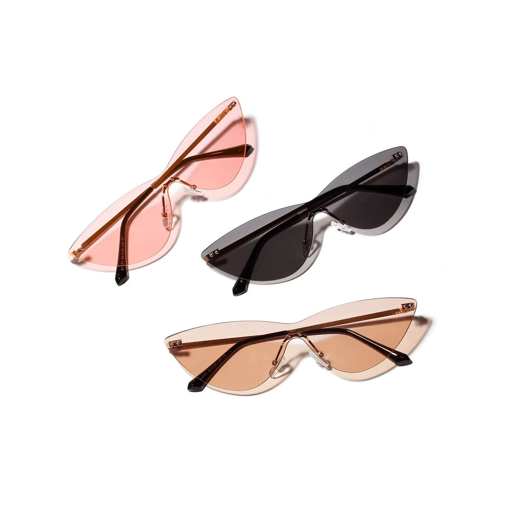 Brown vintage sunglasses with metal frame and UV400 protection lenses for adults