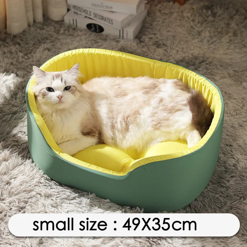 Cloth pet kennel for cats and dogs in black or green colour, available in small, medium, and large sizes