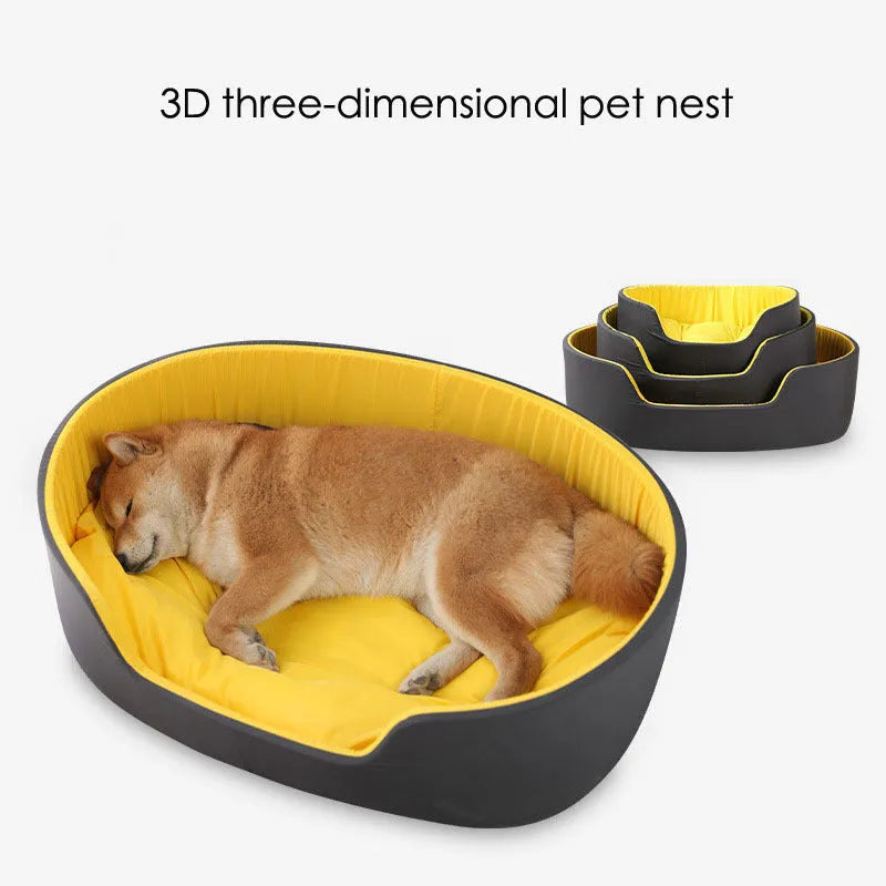 Cloth pet kennel for cats and dogs in black or green colour, available in small, medium, and large sizes