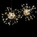 Solar-powered LED firework meteor shower light with PVC shell for outdoor garden decoration