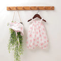 Baby girl cotton romper in smiley sunflower print sleeveless with detachable hood