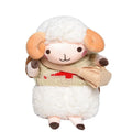 Little Sheep plush crossbody bag showing square shape, lamb pattern, and colour contrast details