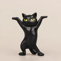 Resin cat-shaped pen holder in white colour, compact 5.5x3.2cm size for desk organisation