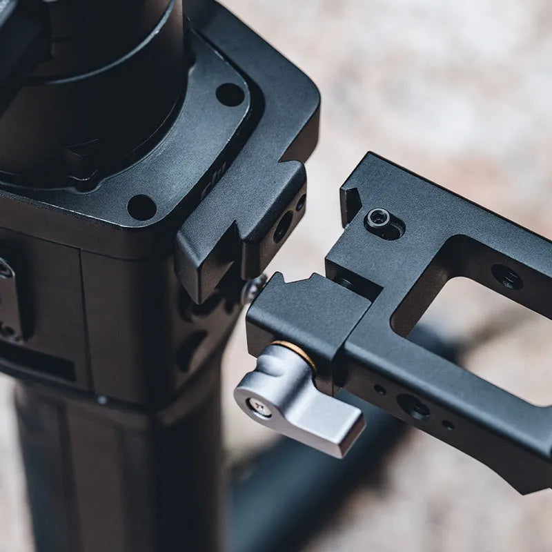 PGYTECH aluminium alloy pot holder plus adapter for DJI Ronin-S and Ronin-SC stabilisers on a tripod