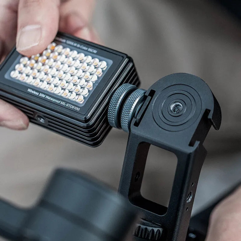 PGYTECH aluminium alloy pot holder plus adapter for DJI Ronin-S and Ronin-SC stabilisers on a tripod