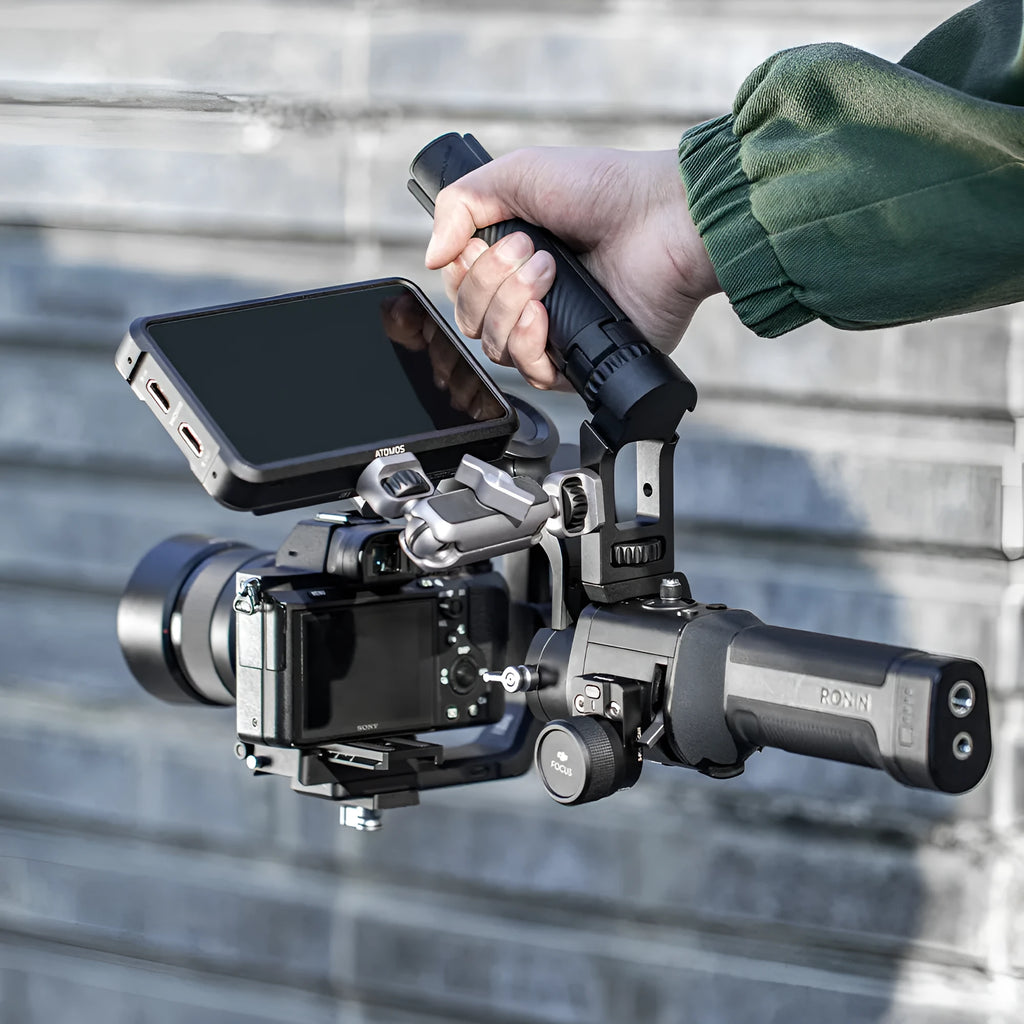 PGYTECH aluminium alloy pot holder plus adapter for DJI Ronin-S and Ronin-SC stabilisers on a tripod