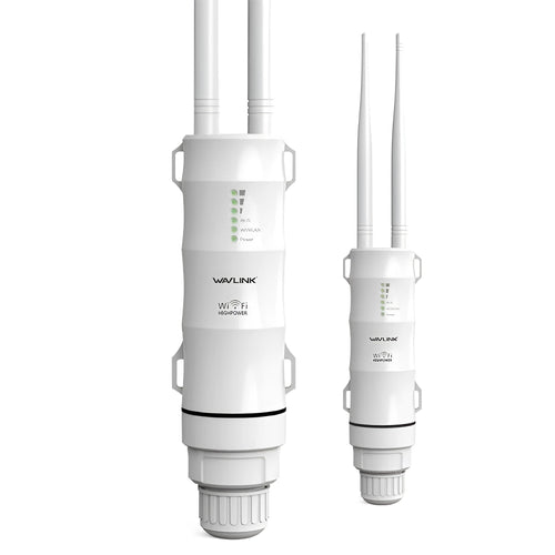 AC600 outdoor dual-band wireless access point rangefinder unit in white finish