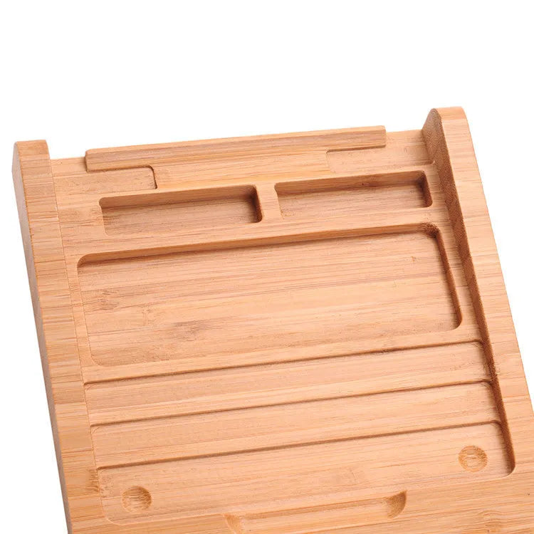 Bamboo wood Apple Bluetooth touchpad bracket for tablet mounting