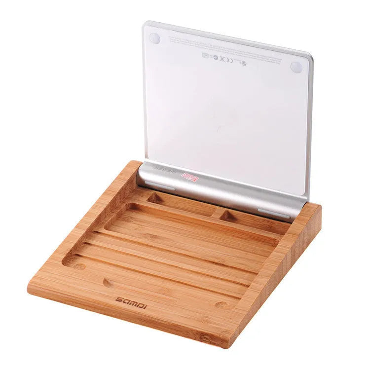 Bamboo wood Apple Bluetooth touchpad bracket for tablet mounting