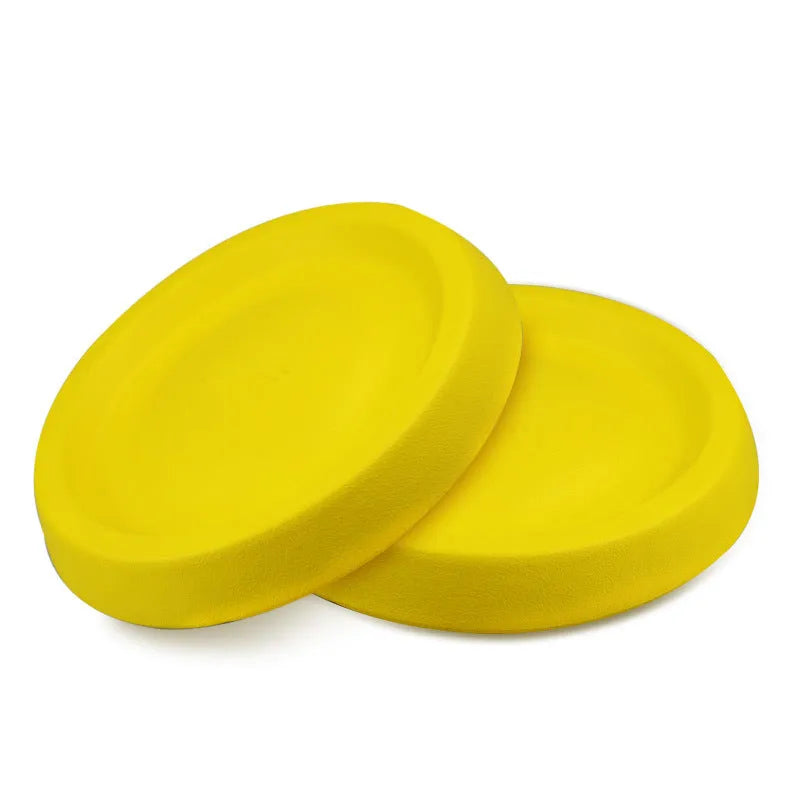Yellow EVA dog throwing toy for fetch games and training sessions