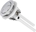 38mm round double-flush toilet button made from white ABS plastic for cistern replacement.