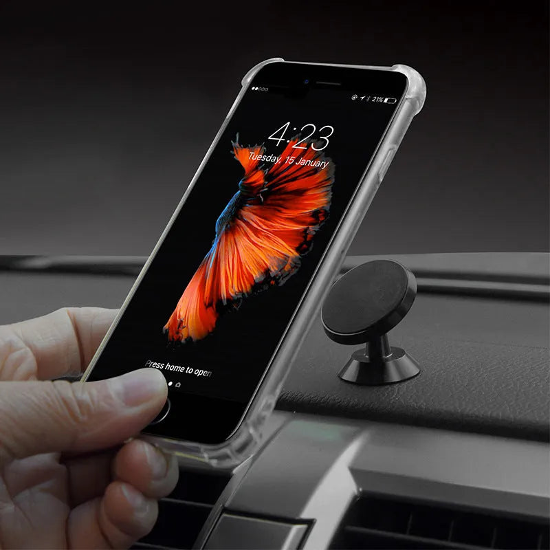 Universal magnetic car phone holder in black silver or gold with 35.5mm base