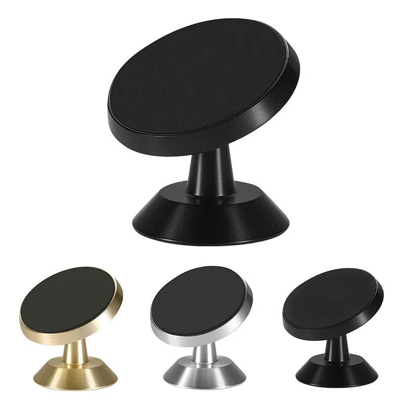 Universal magnetic car phone holder in black silver or gold with 35.5mm base