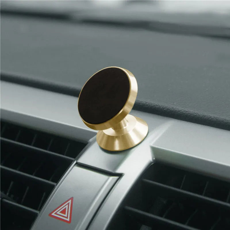 Universal magnetic car phone holder in black silver or gold with 35.5mm base