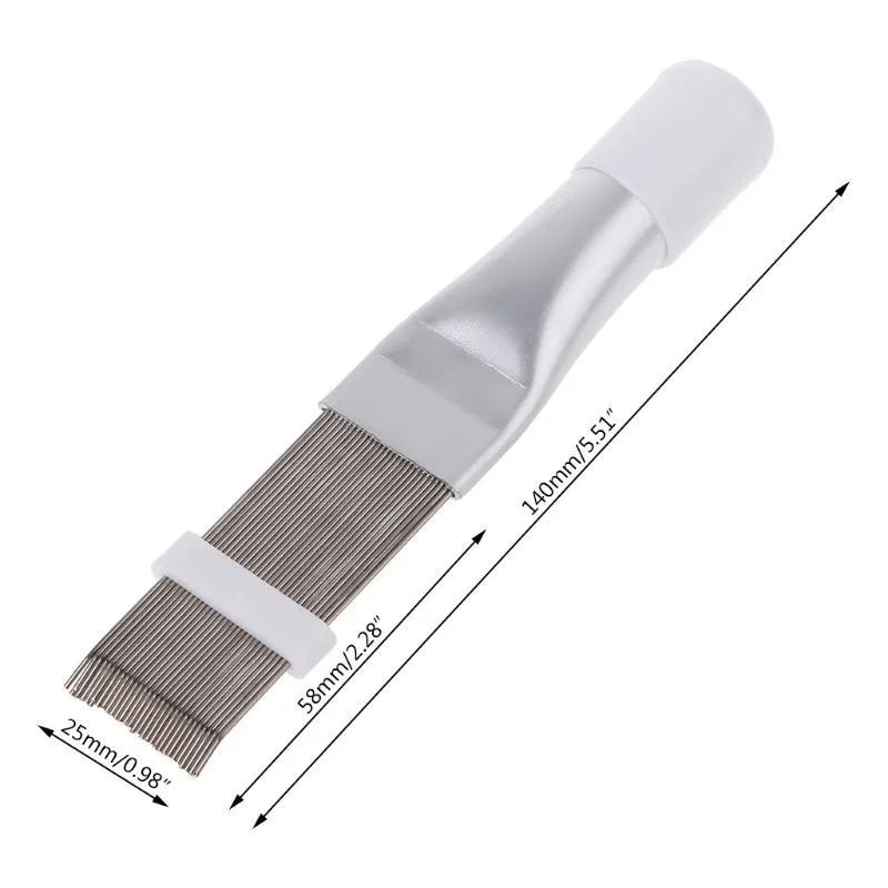 Stainless steel air conditioning fin comb and cleaning brush with 140mm length