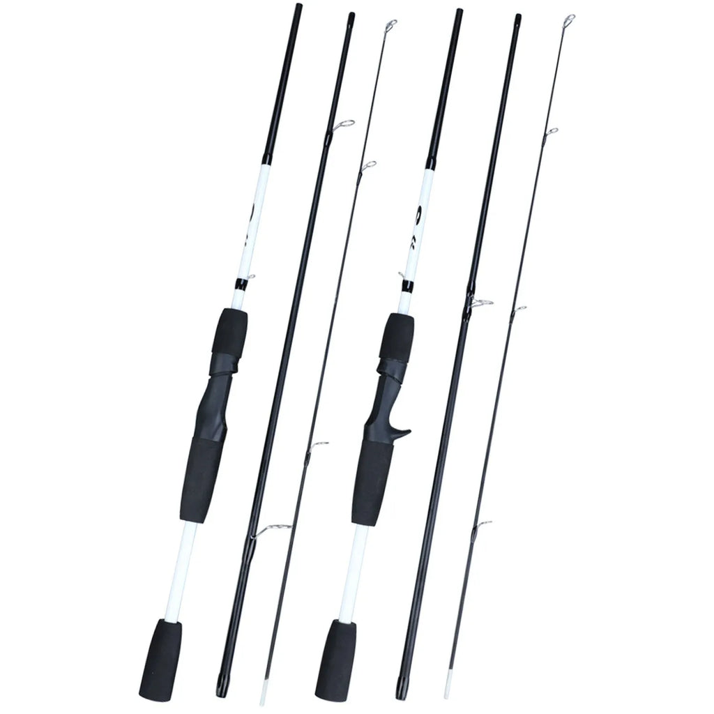 Sougayilang carbon fibre 2-section or 3-section spinning casting fishing rod in multiple colour styles