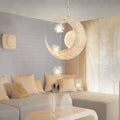 Aluminium wire star moon chandelier with zinc alloy frame and adjustable height