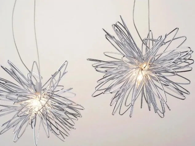 Aluminium wire star moon chandelier with zinc alloy frame and adjustable height