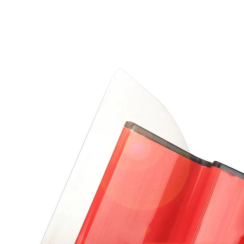 Red 40cm leveling scraper with 0.2mm thick metal blade for putty and wallpaper paste removal