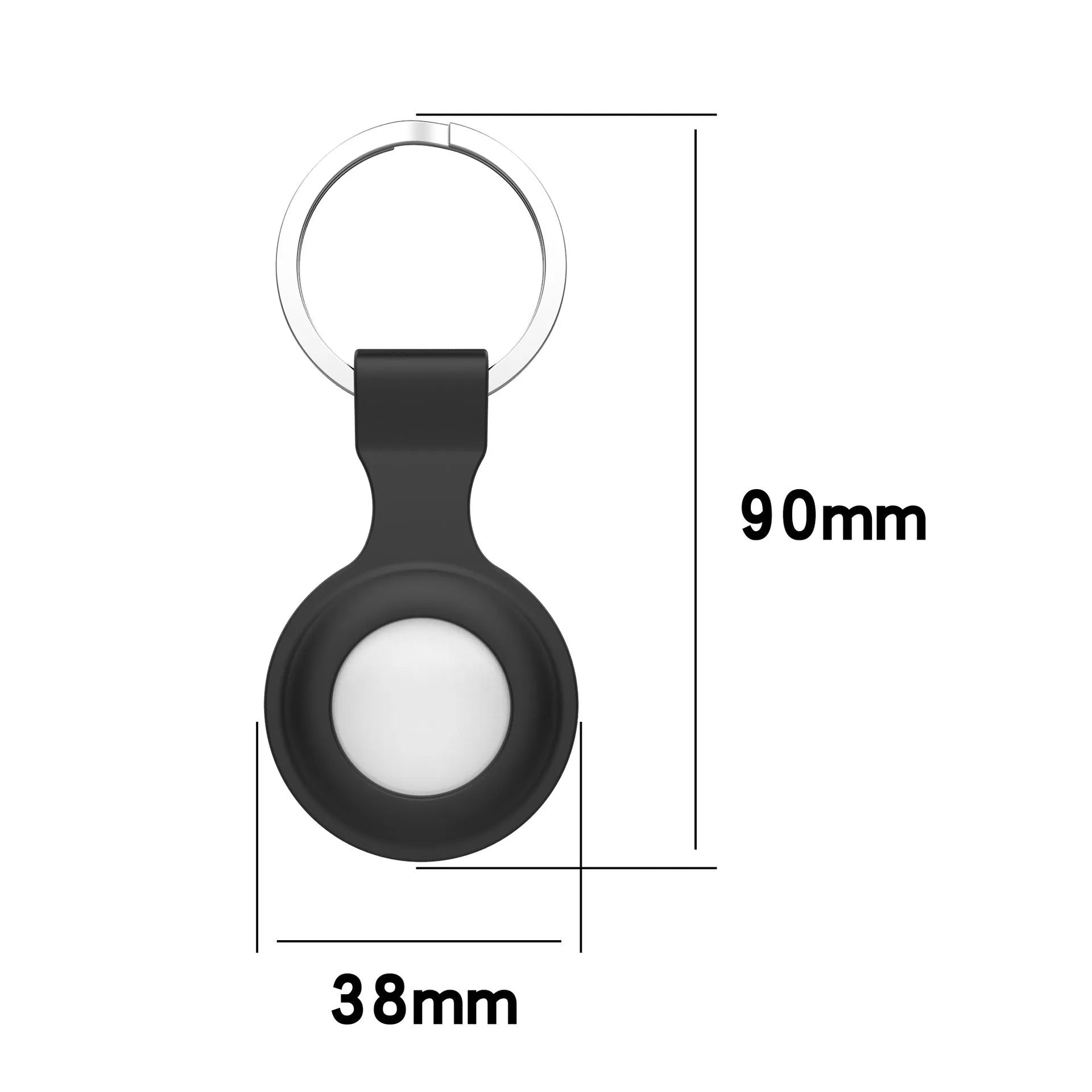 Silicone protective sleeve case for Apple AirTag showing available colour options