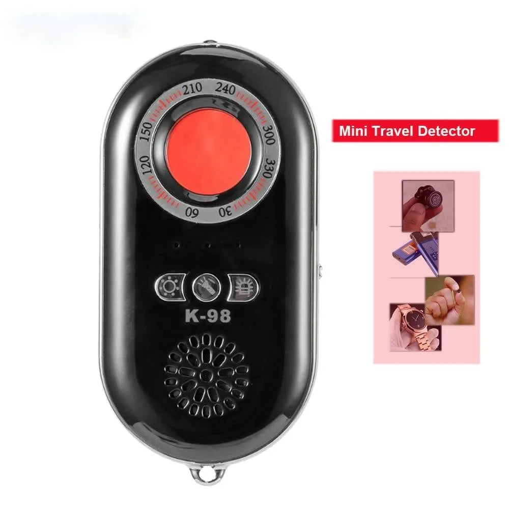 Compact black wireless vibration detector alarm with dimensions 85mm by 40mm.