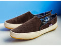 Men's breathable canvas Old Beijing style shoes with rubber sole, low heel, lace-up closure in blue