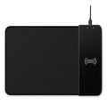 Cartoon design wireless charging mouse pad with RGB edge lighting on a desk