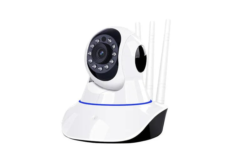 Intelligent rotary head shaker wifi home monitoring camera with 1080P night vision and three antennas