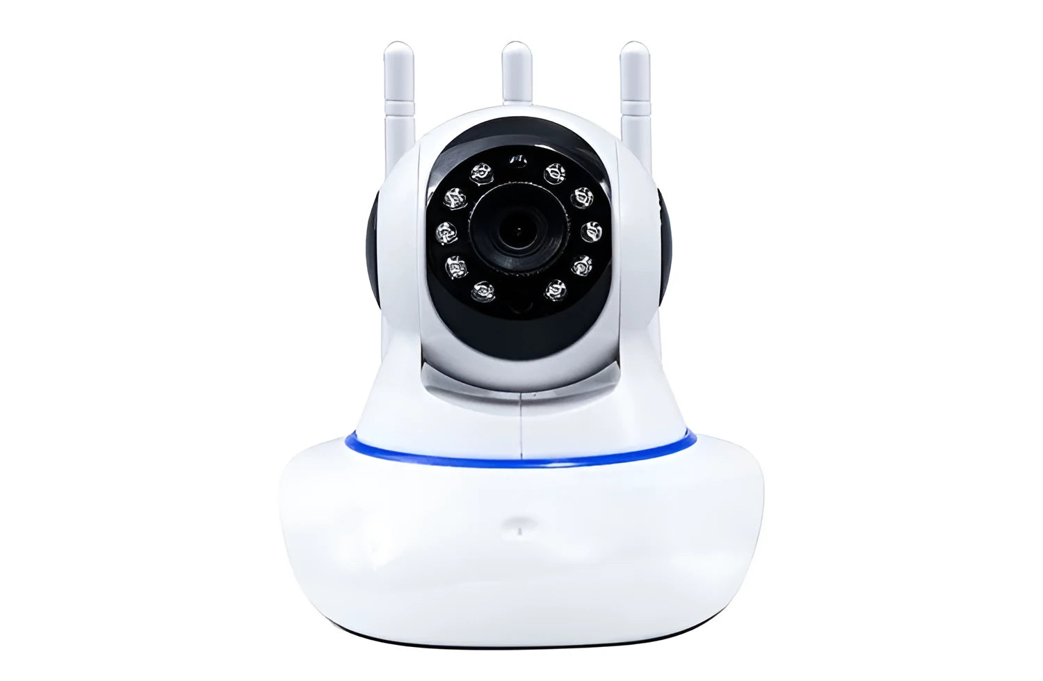 Intelligent rotary head shaker wifi home monitoring camera with 1080P night vision and three antennas
